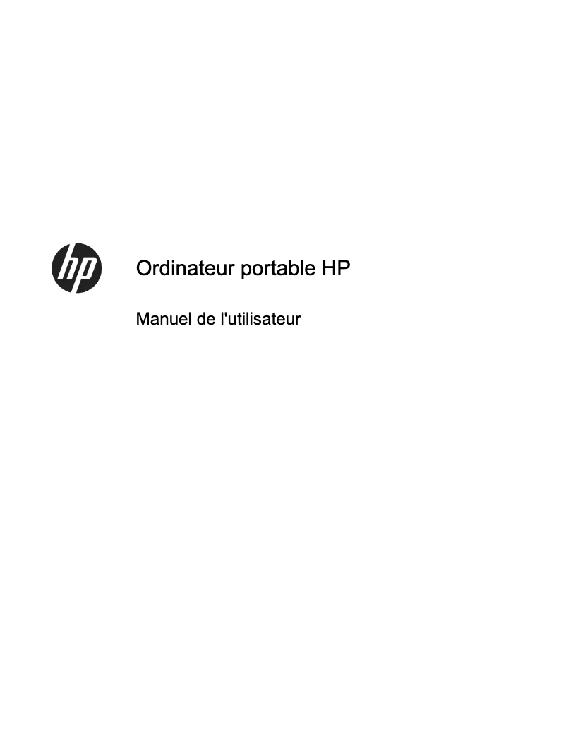 Page 1 de la notice Manuel utilisateur HP ProBook 6470b