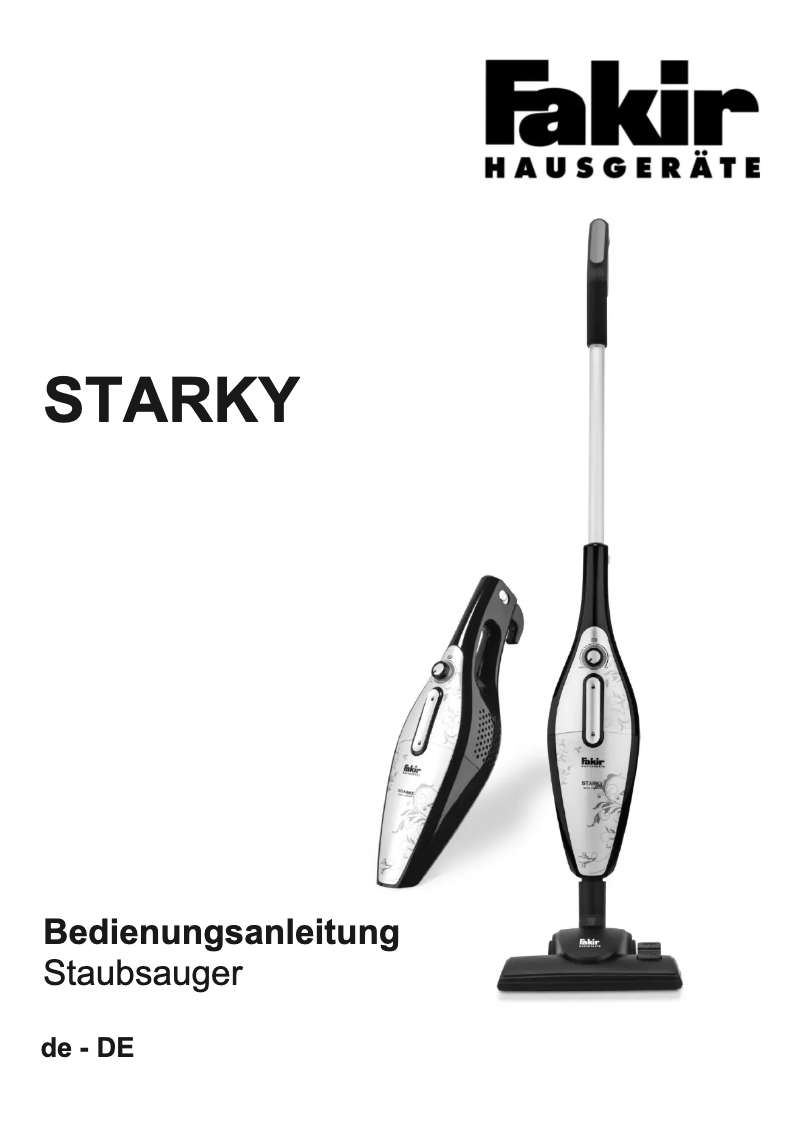 Page n°1 - Manuel utilisateur Fakir Starky HS 160