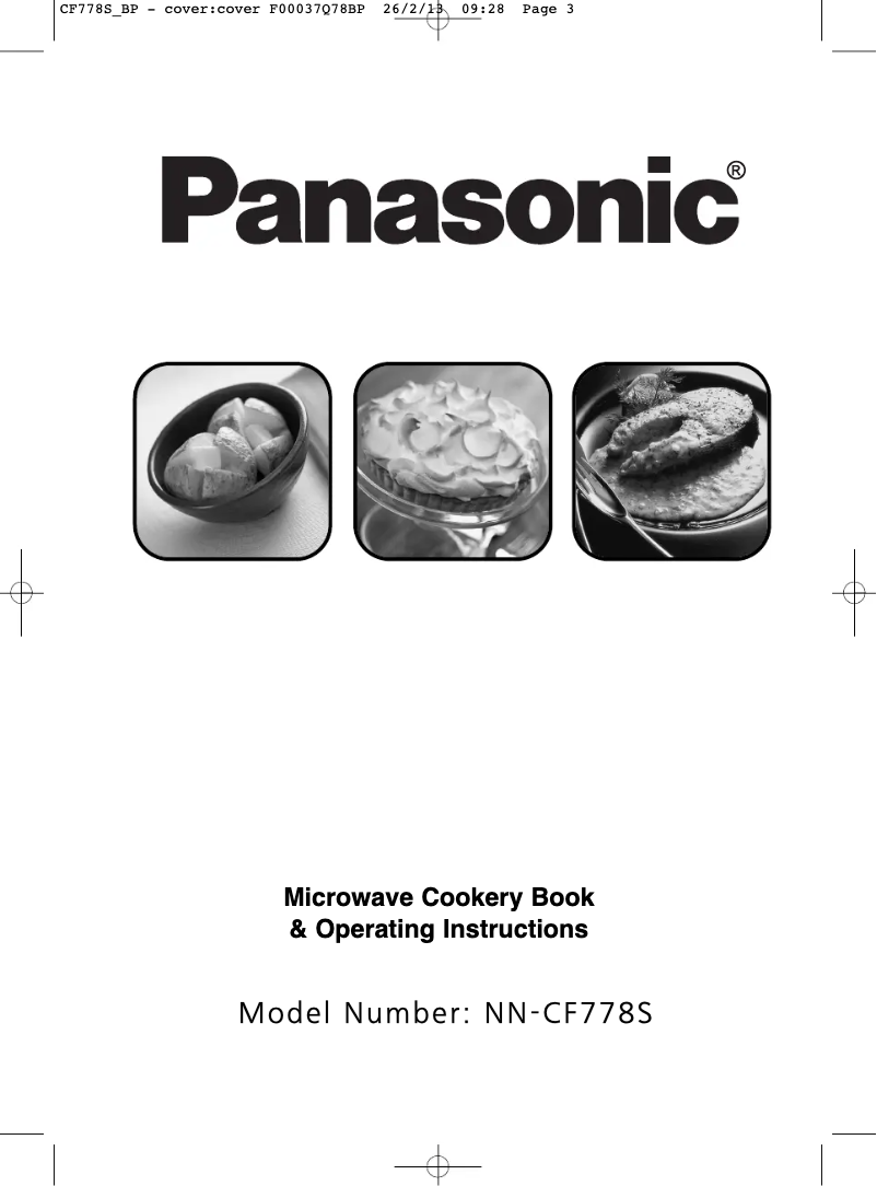 Page n°1 - Manuel utilisateur Panasonic NN-CF778S