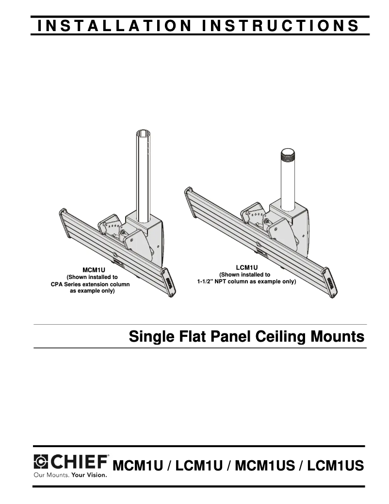 Page 1 de la notice Manuel utilisateur Chief LCM1U