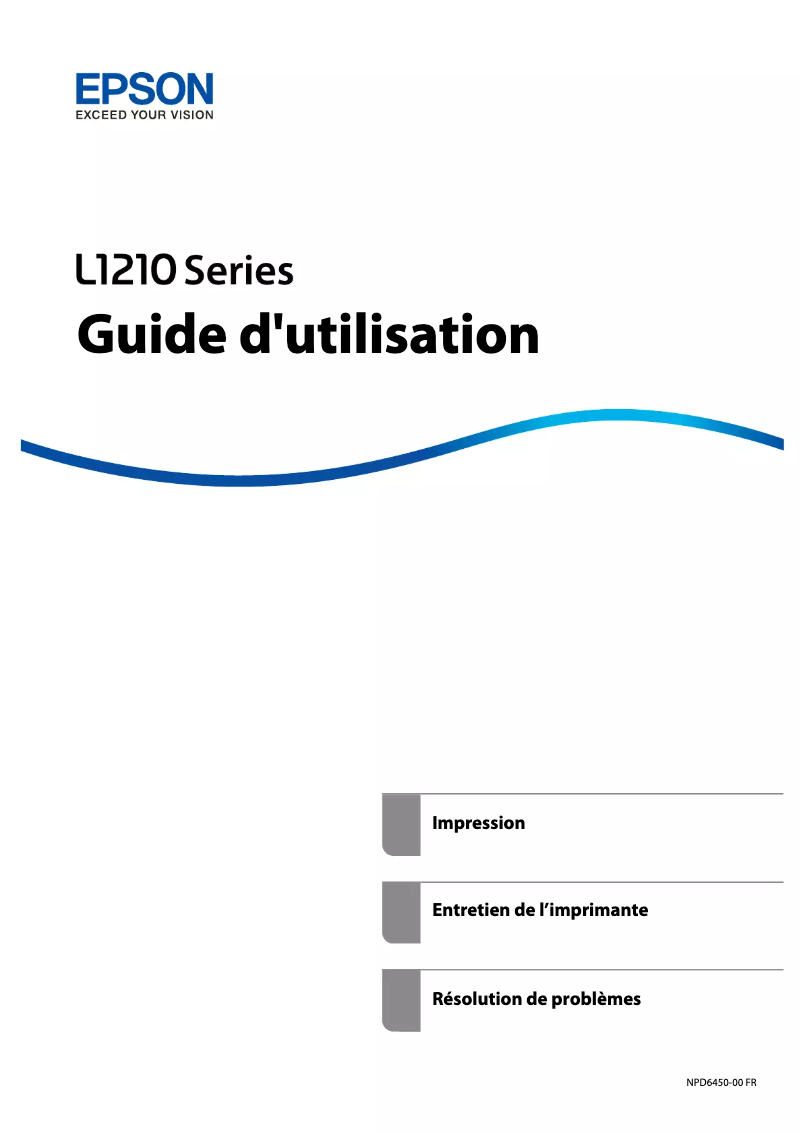 Page n°1 - Manuel utilisateur Epson L1210