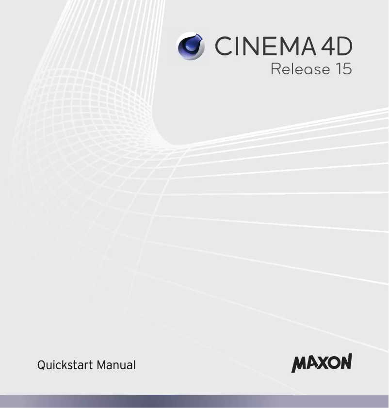 Image de la première page du manuel de l'appareil Cinema 4D Studio R15