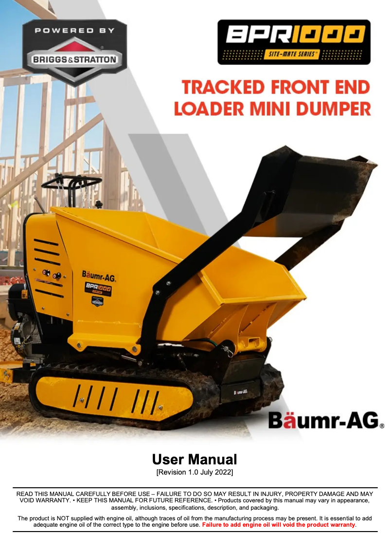 Página 1 del manual Manual de usuario Baumr-AG BPR1000
