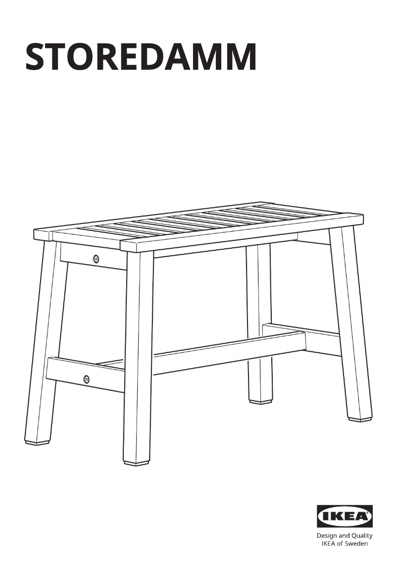 Image de la première page du manuel de l'appareil STOREDAMM 205.761.62