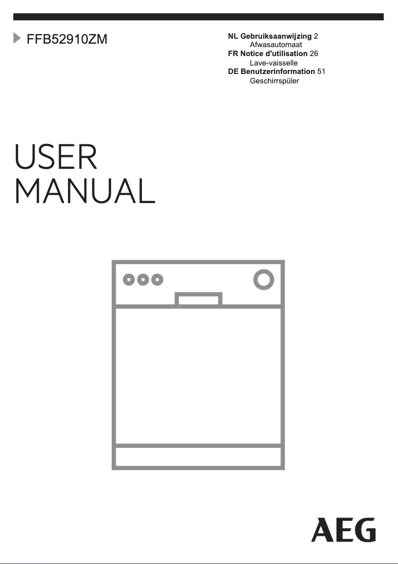 Page 1 de la notice Manuel utilisateur AEG FFB52910ZM