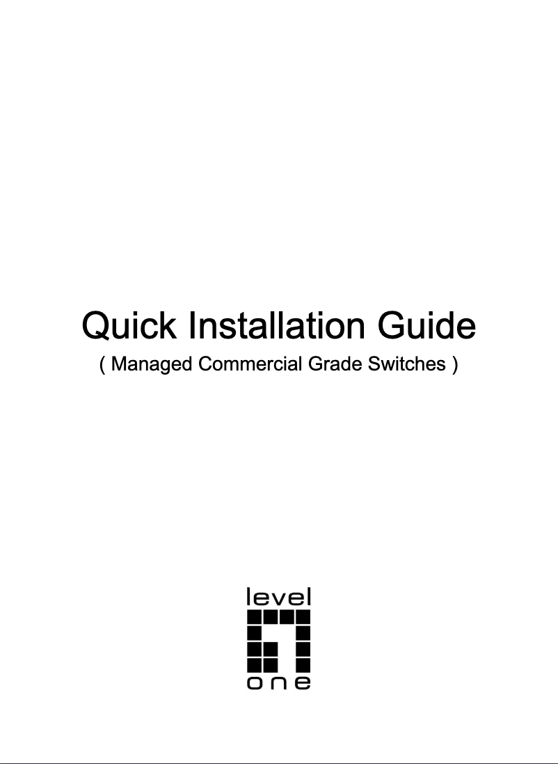 Page n°1 - Manuel utilisateur LevelOne GTL-5291