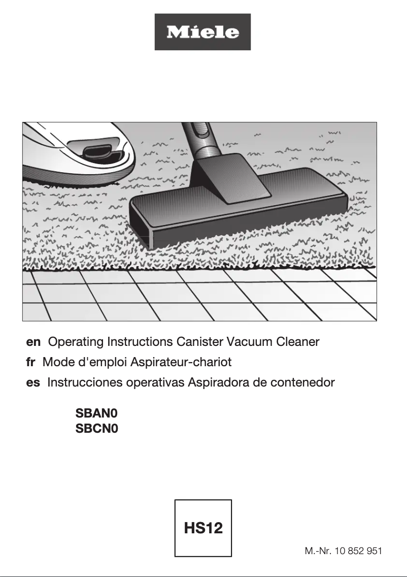 Page 1 de la notice Manuel utilisateur Miele Classic C1 Turbo Team