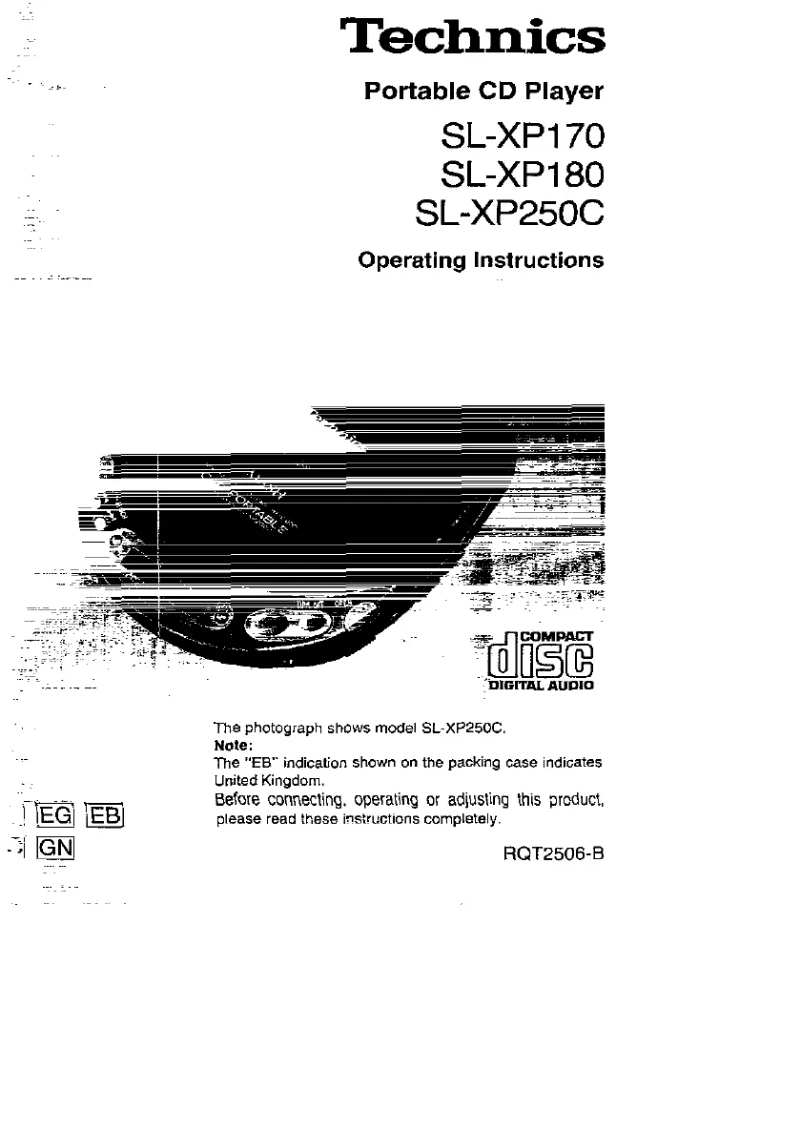Image de la première page du manuel de l'appareil SL-XP250
