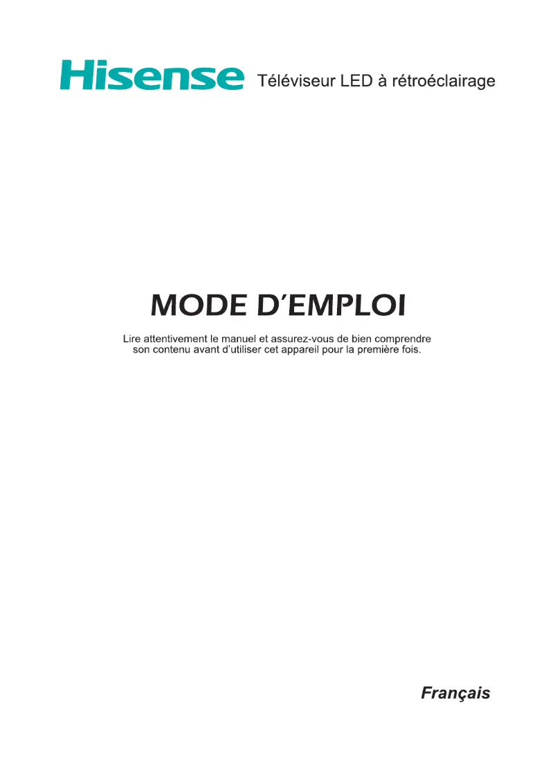 Page n°1 - Manuel utilisateur Hisense 55NEC5600