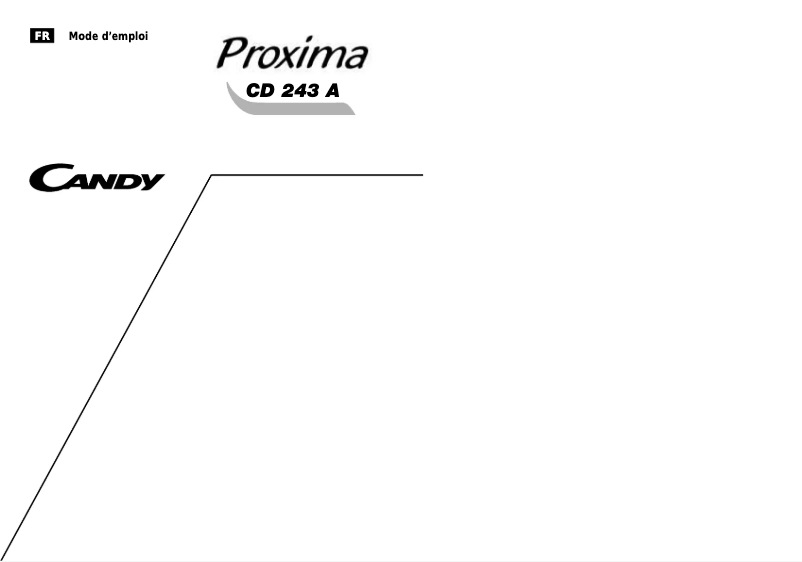 Page 1 de la notice Manuel utilisateur Candy LS CD 243AFR