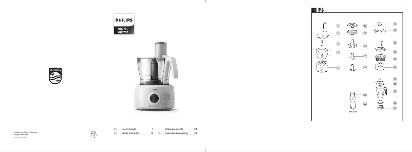 Page n°1 - Manuel utilisateur Philips Viva Collection HR7751