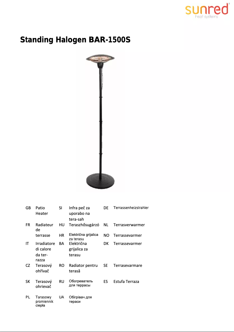 Image de la première page du manuel de l'appareil Barcelona 1500