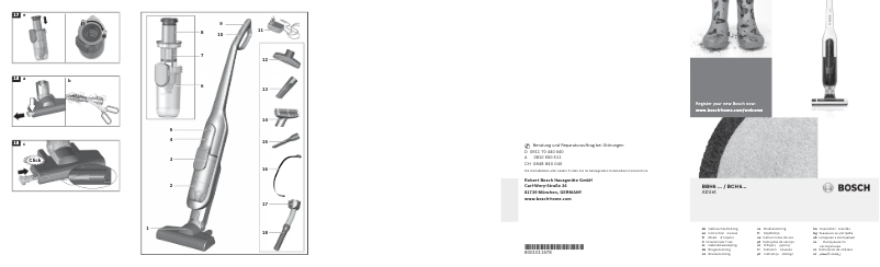 Page 1 de la notice Manuel utilisateur Bosch Athlet BBH625W60