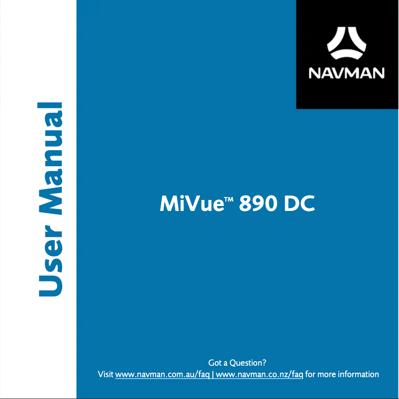 Image de la première page du manuel de l'appareil MiVue 890 DC