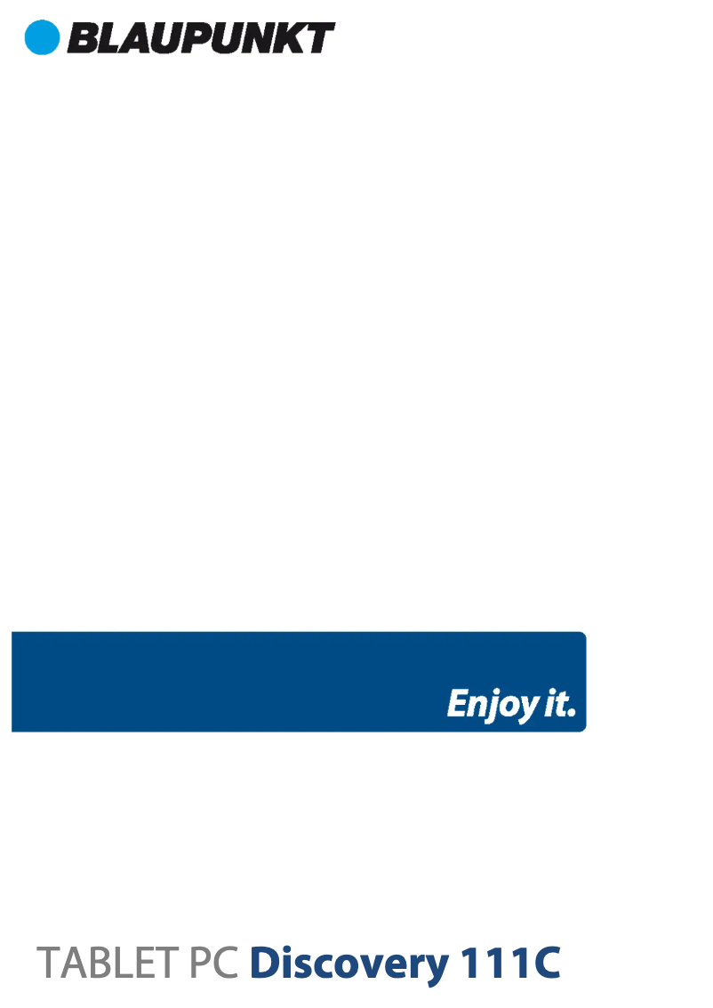 Page n°1 - Manuel utilisateur Blaupunkt Discovery 111C