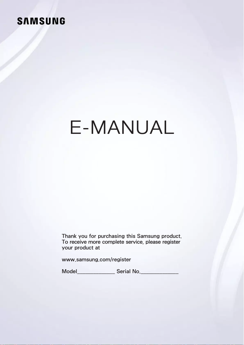 Page n°1 - Manuel utilisateur Samsung UE55JU6072U
