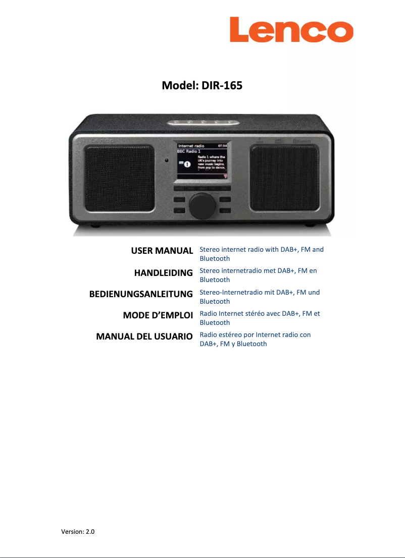Image de la première page du manuel de l'appareil DIR-165