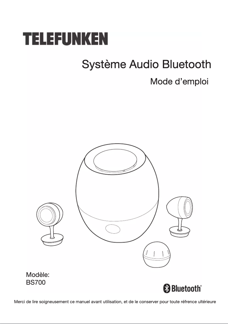 Page n°1 - Manuel utilisateur Telefunken BS 700