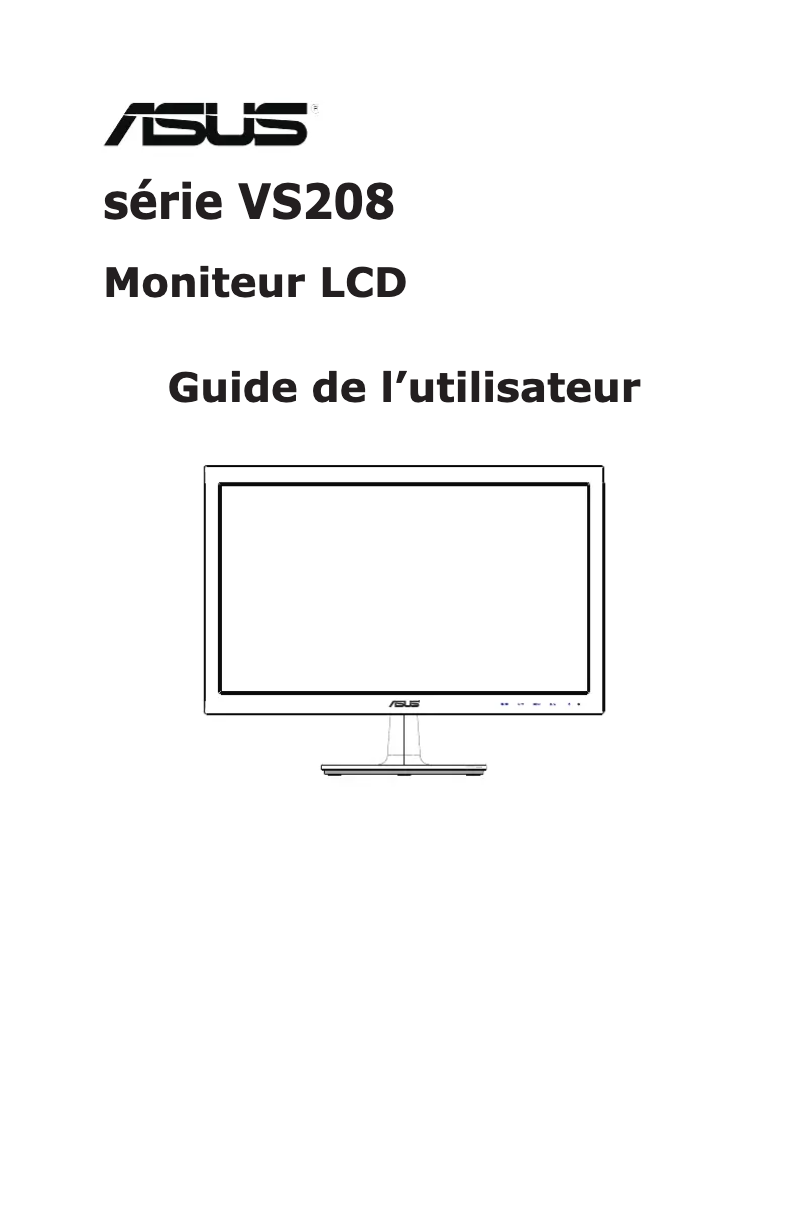 Page 1 de la notice Manuel utilisateur Asus VS208
