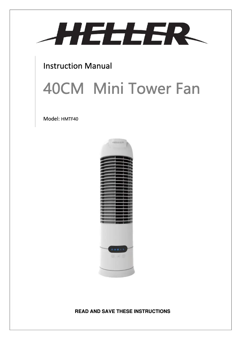 Page n°1 - Manuel utilisateur Heller HMTF40