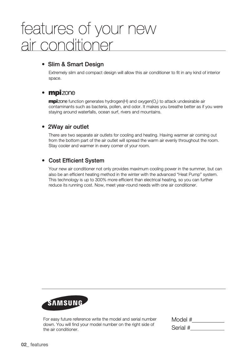 Image de la première page du manuel de l'appareil JH026EAV1