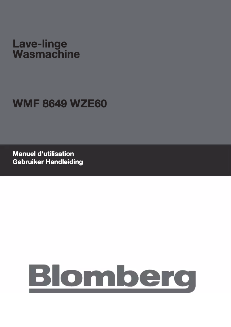 Página 1 del manual Manual de usuario Blomberg WMF 8649 WZE60