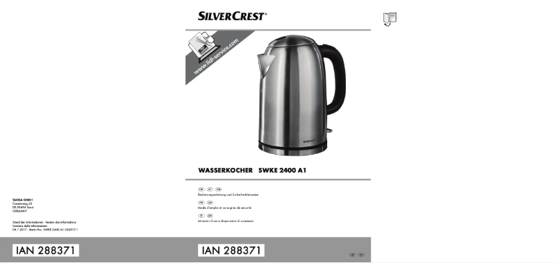 Page 1 de la notice Manuel utilisateur SilverCrest SWKE 2400 A1