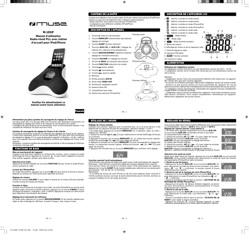 Image de la première page du manuel de l'appareil M-105