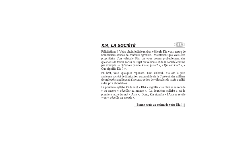 Page n°1 - Manuel utilisateur Kia Sedona (2007)