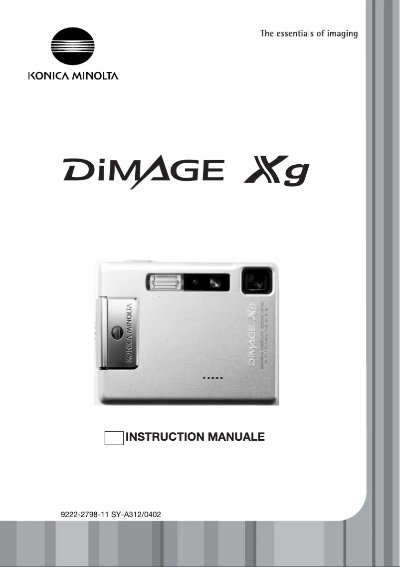Page n°1 - Manuel utilisateur Konica Minolta Dimage Xg