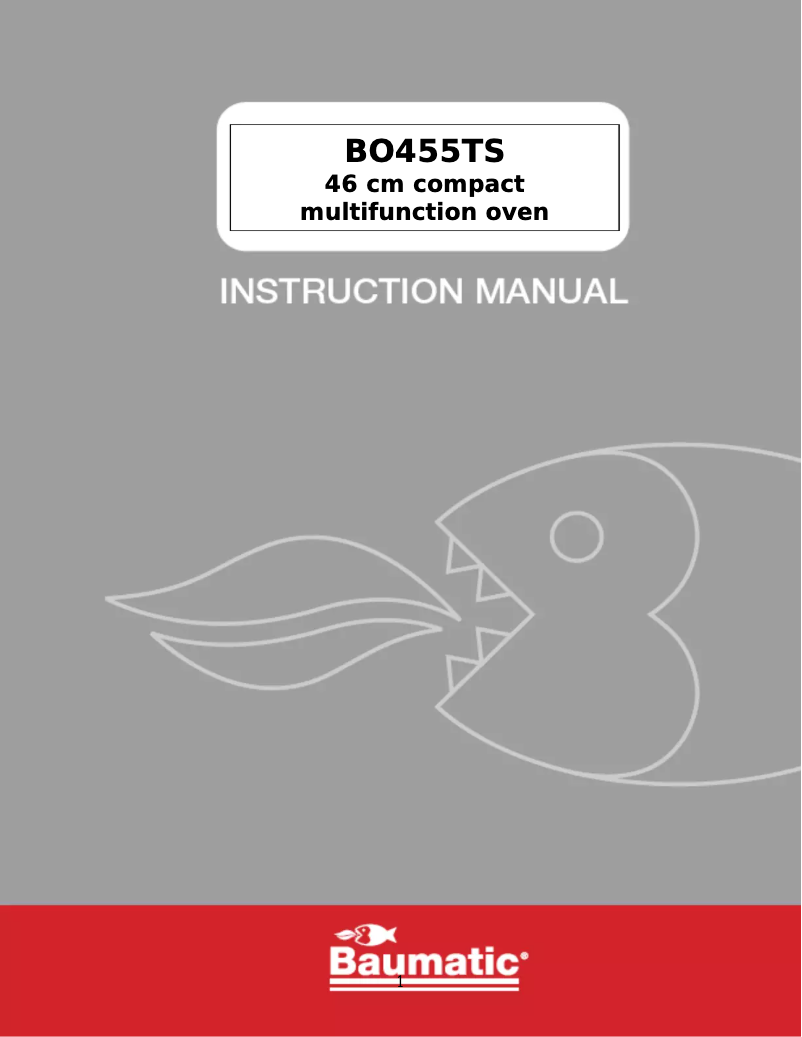 Page 1 de la notice Manuel utilisateur Baumatic BO455TS