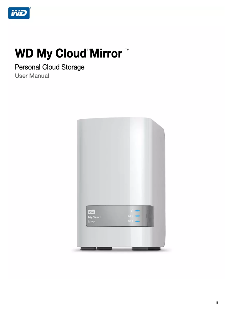 Page 1 de la notice Manuel utilisateur Western Digital My Cloud Mirror WDBZVM0080JWT