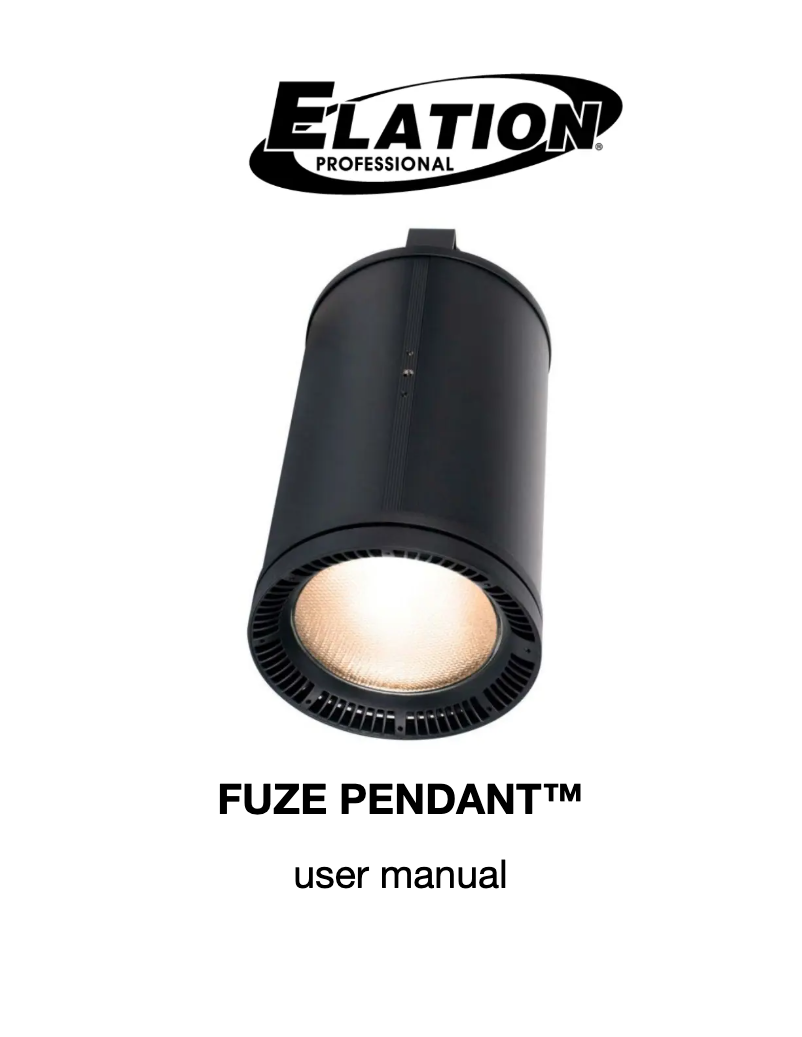 Page n°1 - Manuel utilisateur Elation Fuze Pendant