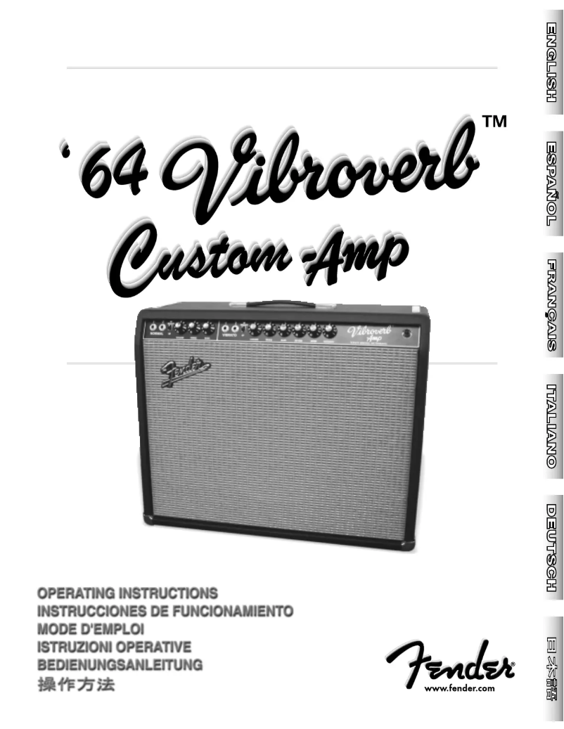 Image de la première page du manuel de l'appareil '64 Vibroverb Custom-Amp