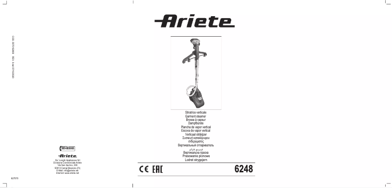 Page 1 de la notice Manuel utilisateur Ariete Steam Jet Pro 6248