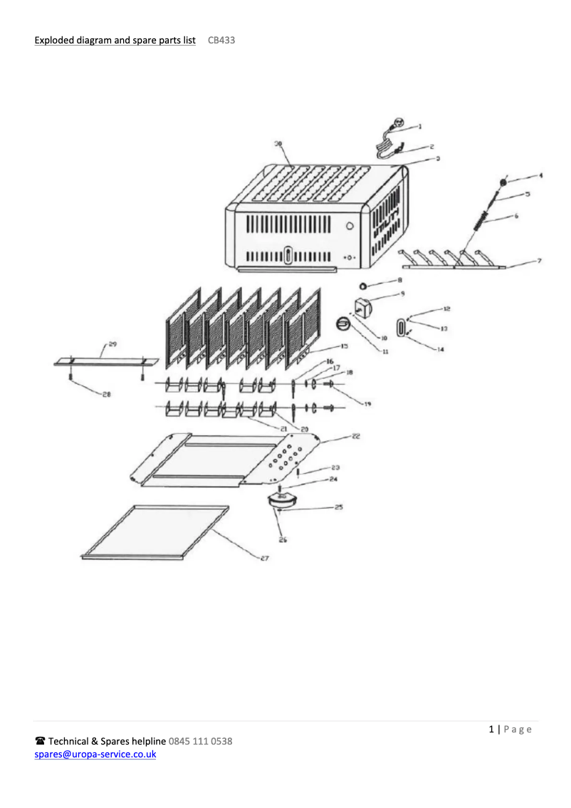 Image de la première page du manuel de l'appareil CB433