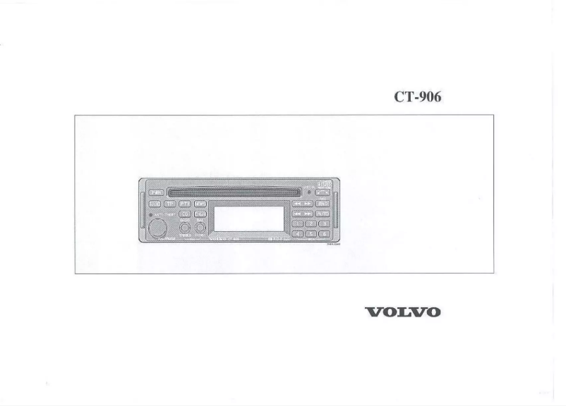Page 1 de la notice Manuel utilisateur Volvo CT-906
