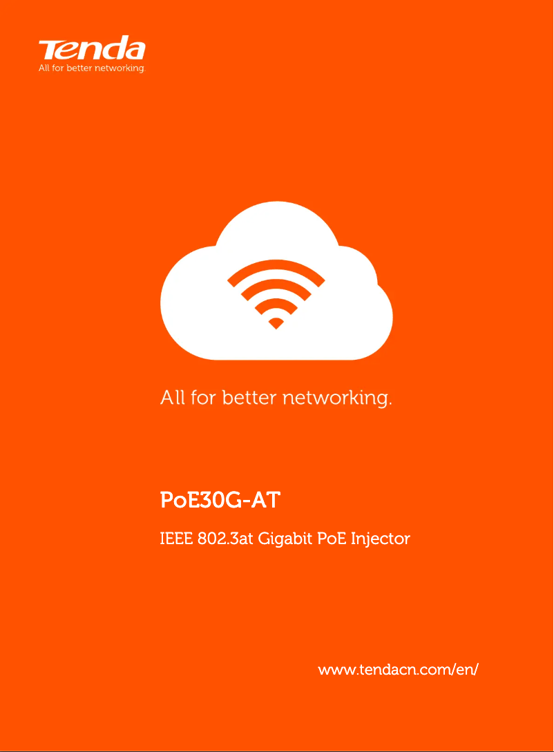 Page n°1 - Manuel utilisateur Tenda PoE30G-AT