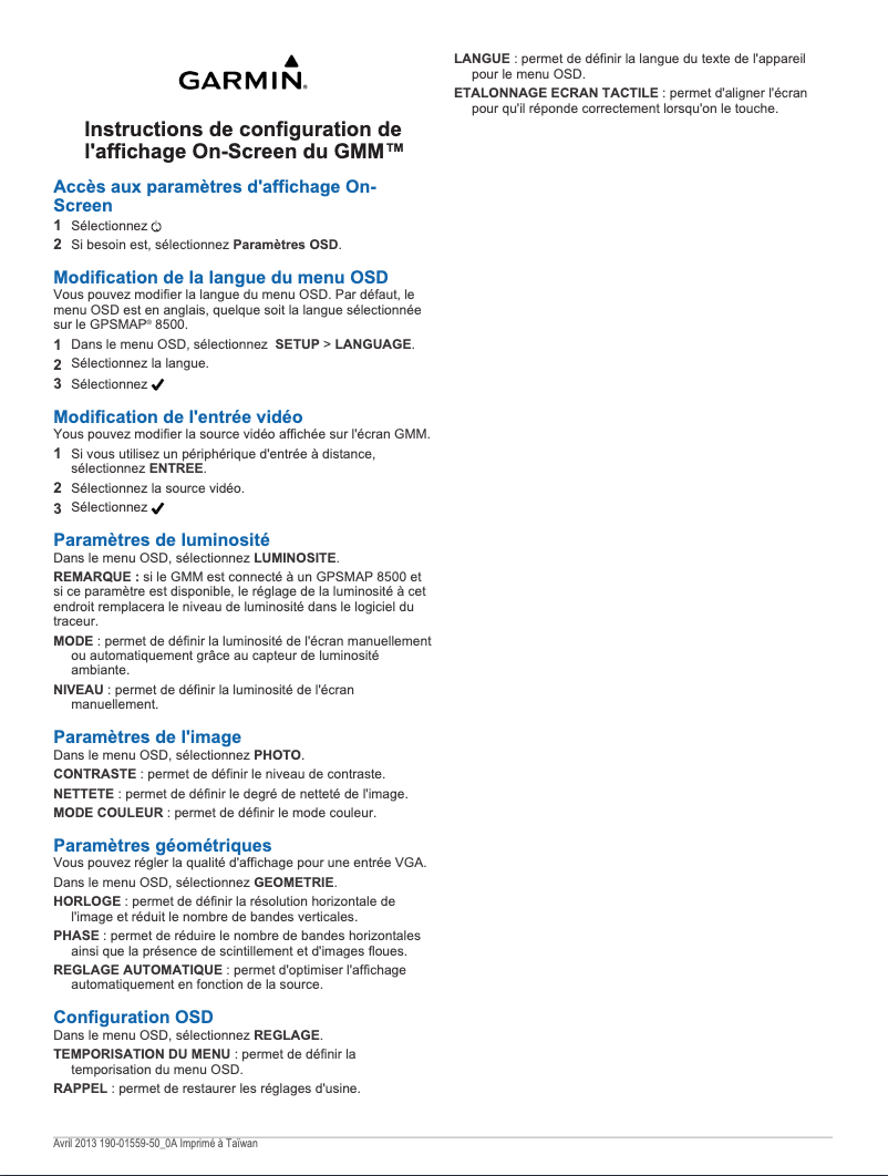 Image de la première page du manuel de l'appareil GMM 150