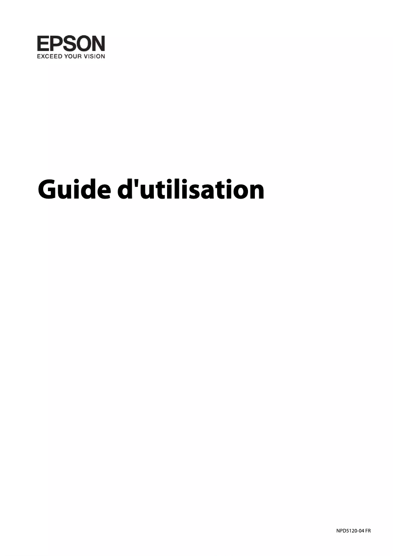 Page 1 de la notice Manuel utilisateur Epson WorkForce Pro WF-R5190