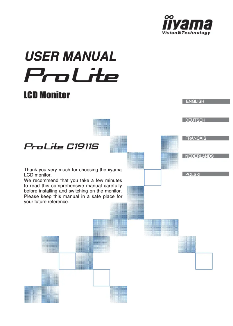 Página 1 del manual Manual de usuario Iiyama ProLite C1911S-3
