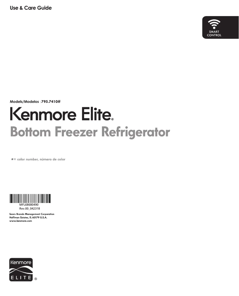 Page 1 de la notice Manuel utilisateur Kenmore 74102