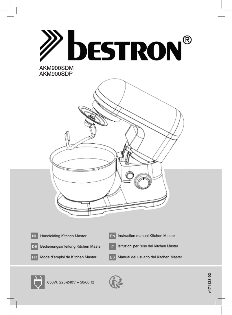 Page 1 de la notice Manuel utilisateur Bestron AKM900SDP