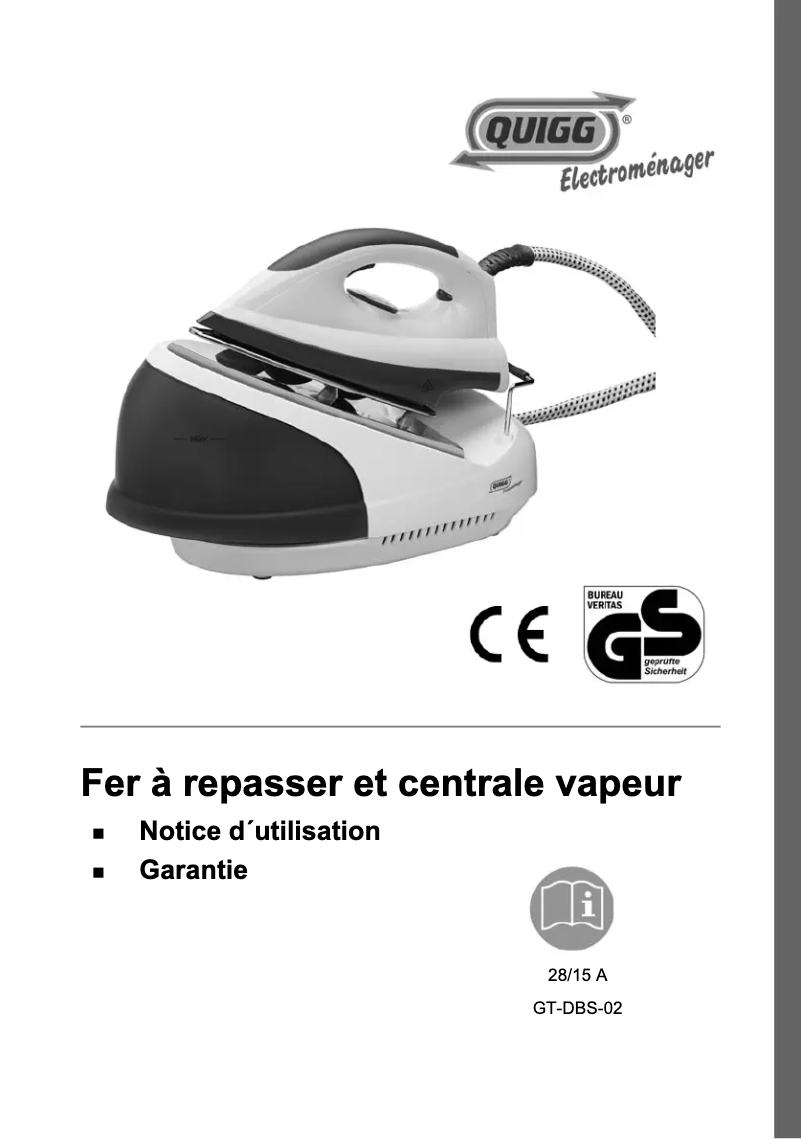 Image de la première page du manuel de l'appareil GT-DBS-02