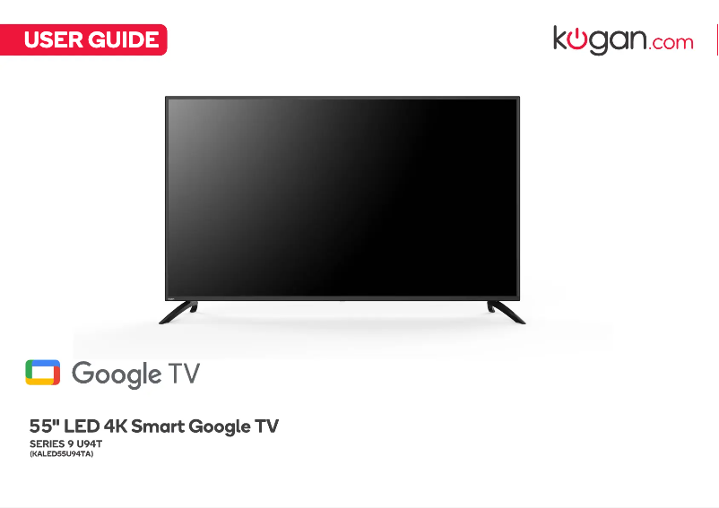 Page 1 de la notice Manuel utilisateur Kogan KALED55U94TA