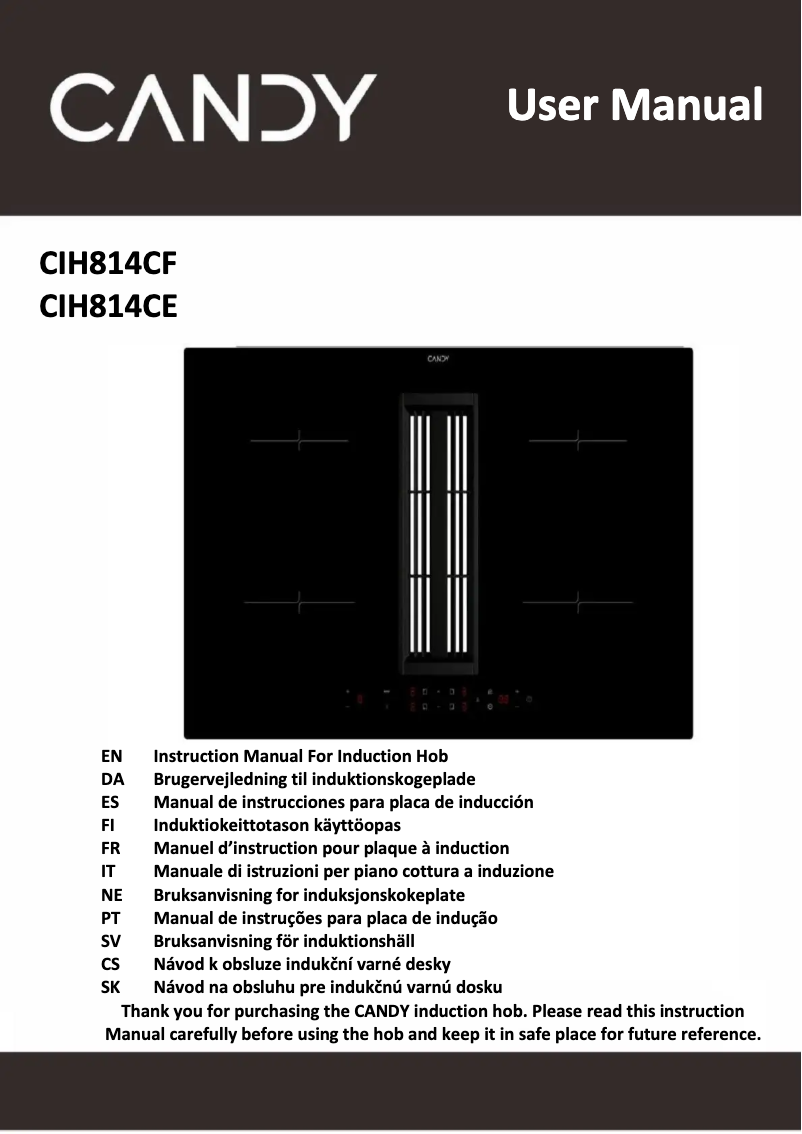 Image de la première page du manuel de l'appareil CIH8I4CE