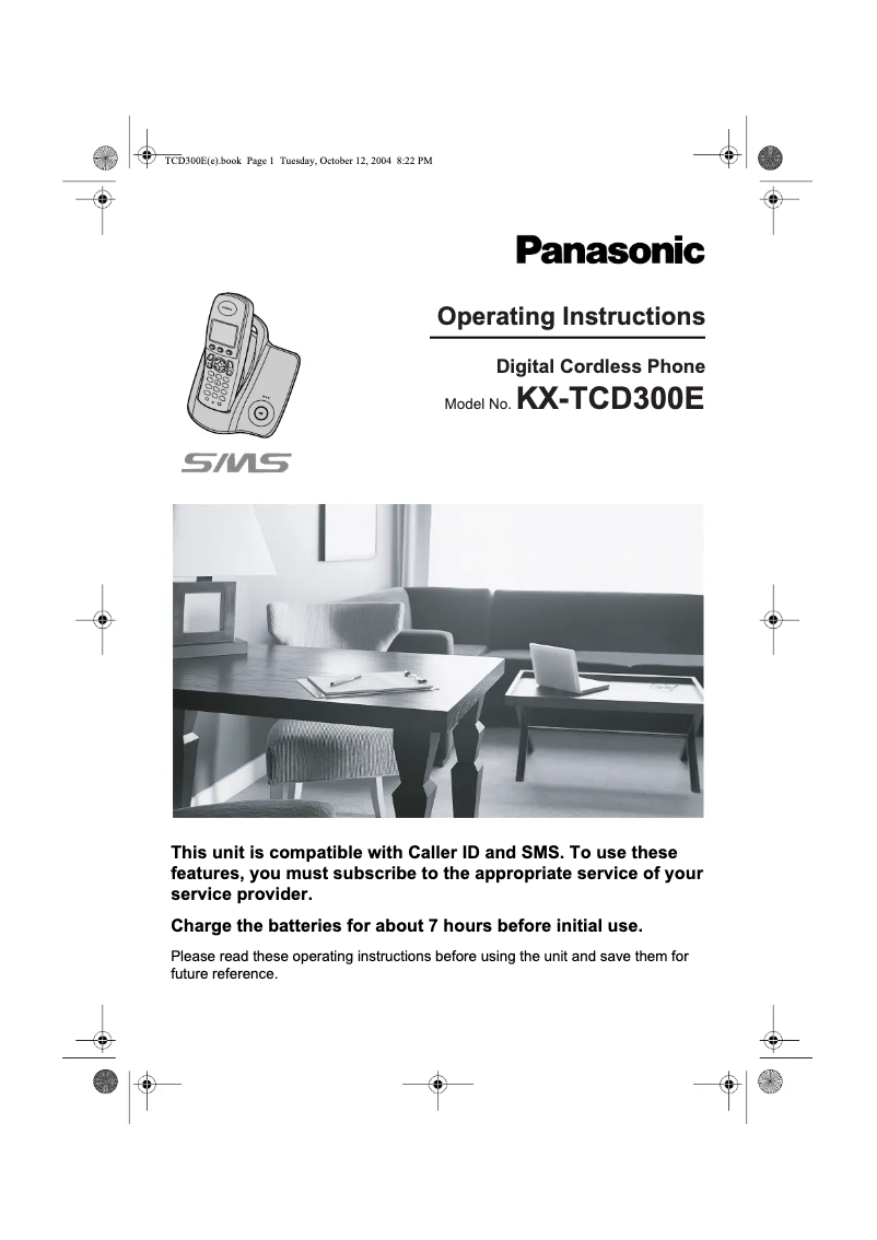 Page n°1 - Manuel utilisateur Panasonic KX-TCD302E