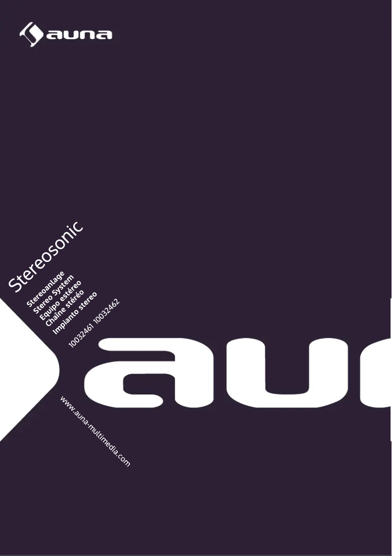 Page 1 of the manual User Manual Auna Stereosonic