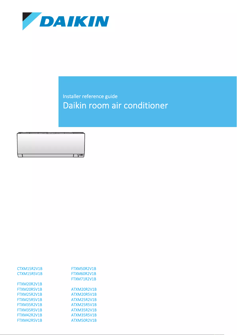 Página 1 del manual Guía de instalación Daikin CTXM15R5V1B