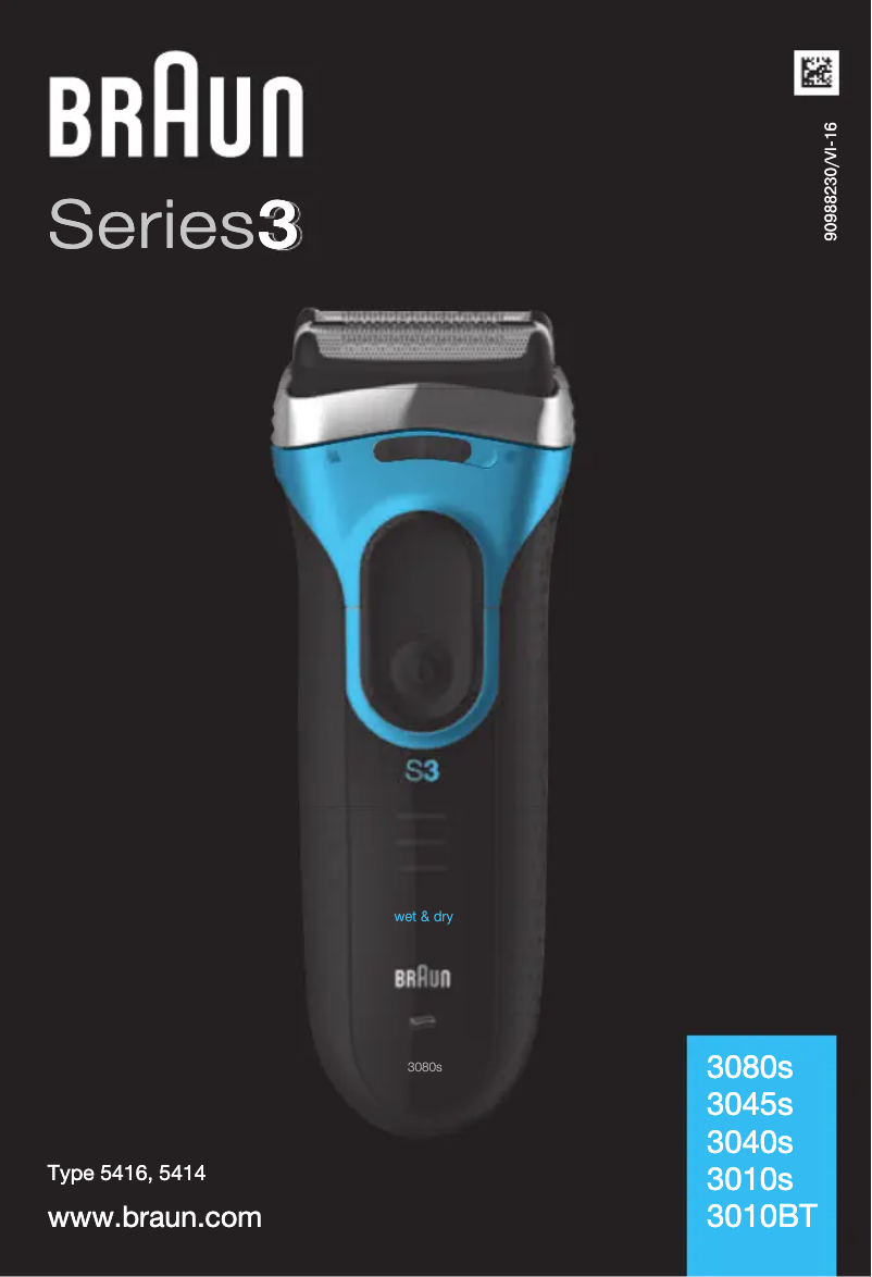 Page 1 de la notice Manuel utilisateur Braun Series 3 3040 Wet & Dry